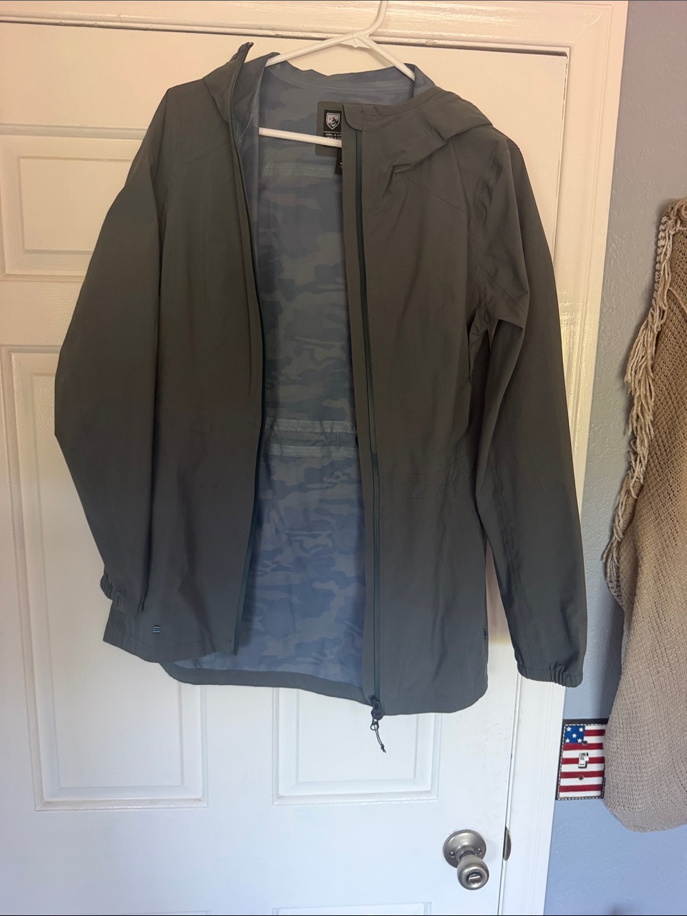 Kuhl Men's Hooded Windbreaker Jacket - Olive Gray
